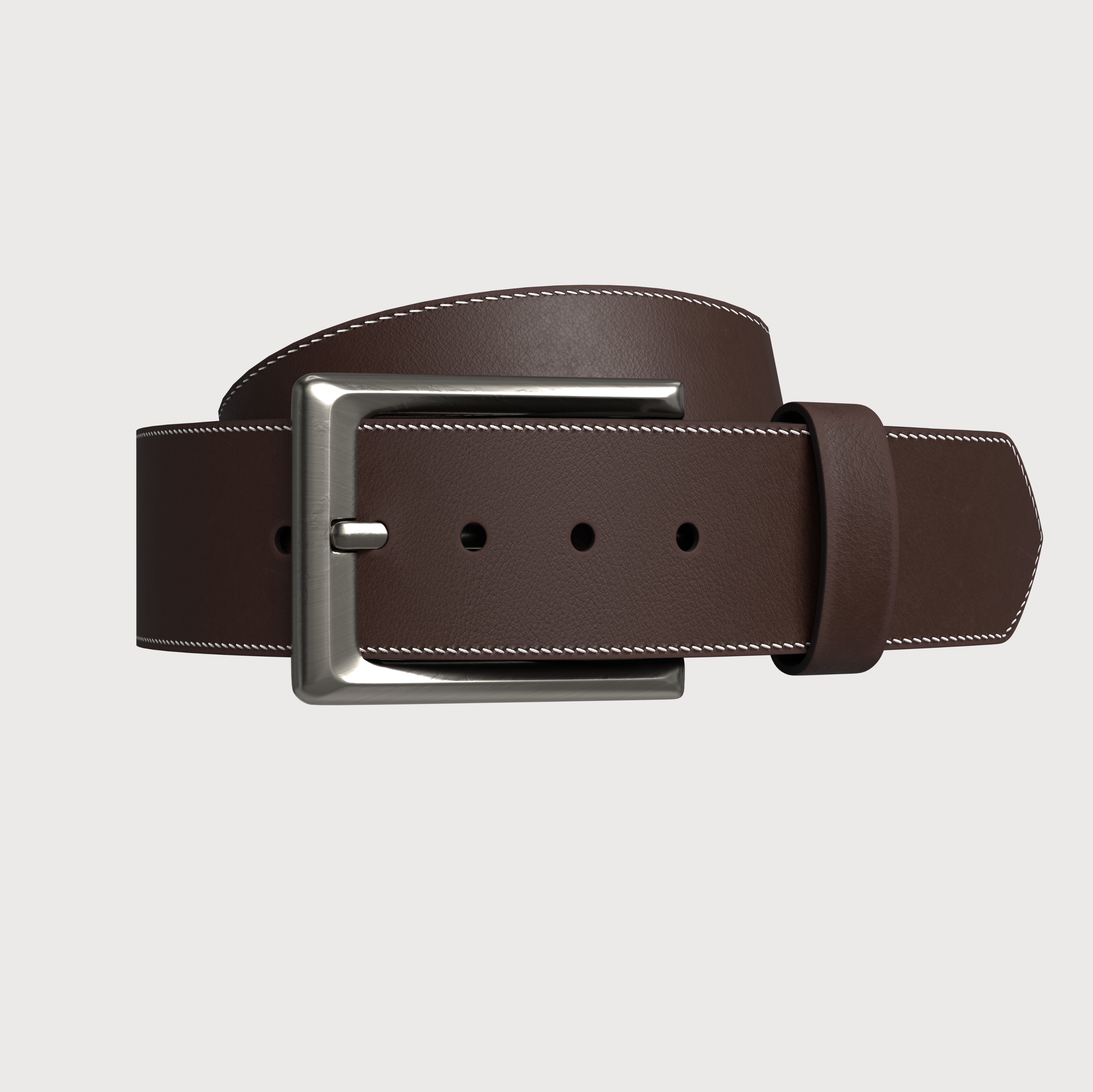 Stitched Leather Belt For Mens